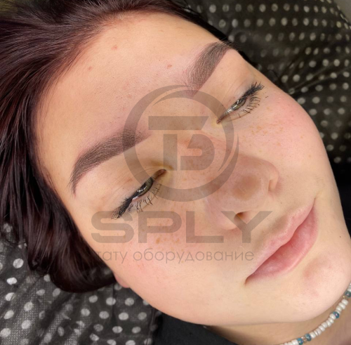 "Теплый брюнет" пигмент гибридный для бровей Queenmakeup фото 3