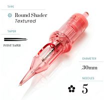 Катриджи Optima Kwadron 20шт Round Shader Point Taper Textured