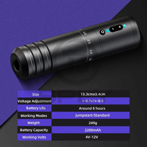 Ambition Ninja Paco Adjustable Stroke беспроводная тату машина фото 8