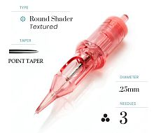 Катриджи Optima Kwadron 20шт Round Shader Point Taper Textured